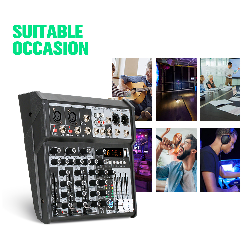 Mixer Audio Profesional YAMAHA PG4S 16DSP bawaan 4/6 saluran mendukung pemutaran Bluetooth/USB/MP3/PC Peralatan rekaman Koleksi instrumen keluarga bernyanyi dj menggunakan