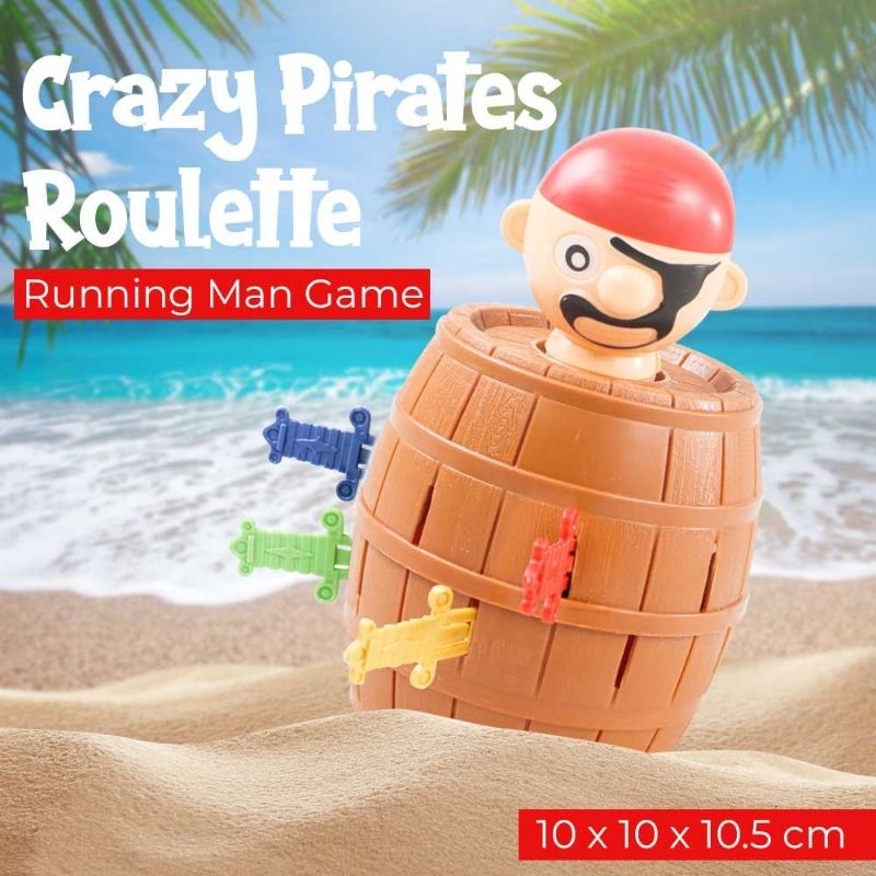 HAIZHOU Crazy Pirates Roulette Lucky Barrel Running Man Game - YF555