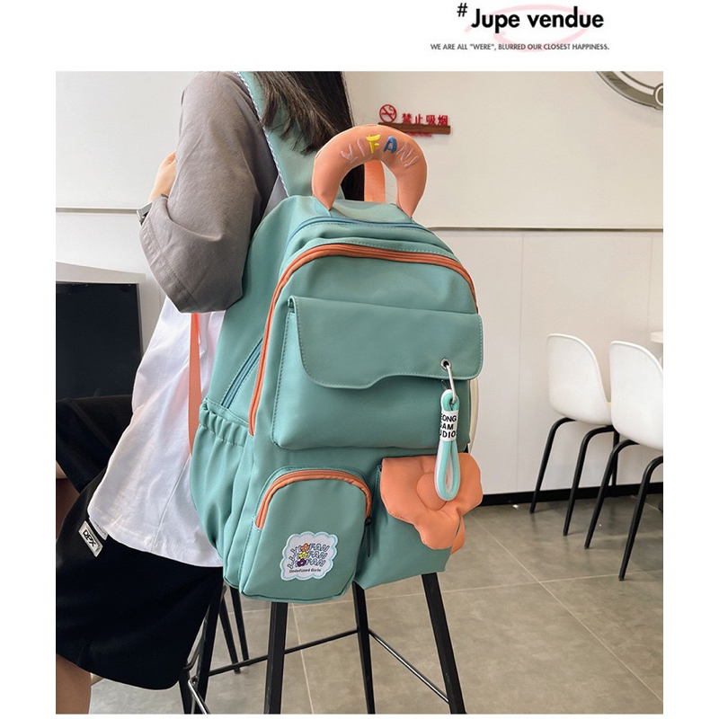 Tas Ransel Wanita Backpack Korea Import 46 + GANTUNGAN KUNCI