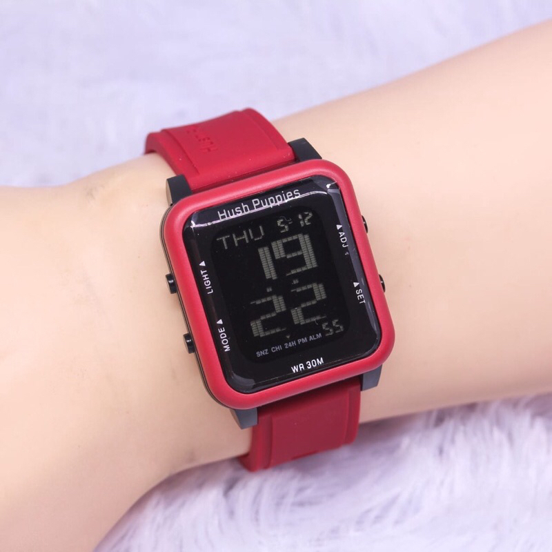 Jam Tangan Wanita Hush Puppies Digital Rubber Hp 3321