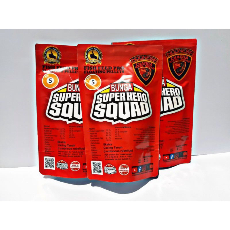 Pelet ikan SUPER HERO SQUAD 5mm