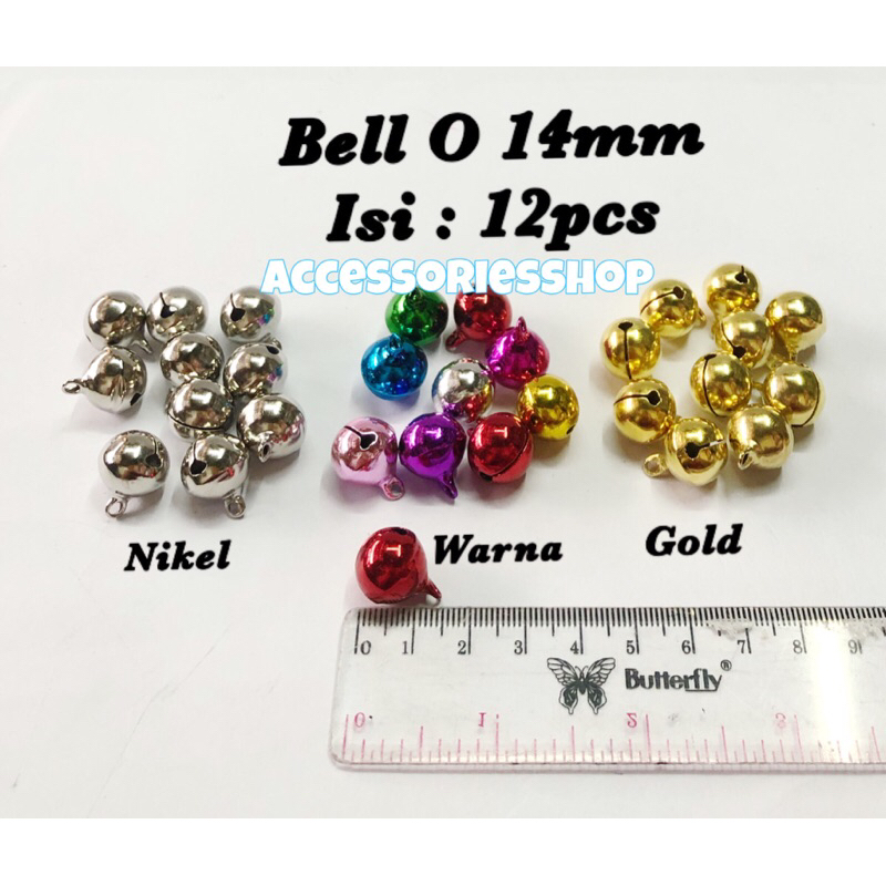 12pcs-Lonceng krincingan klintingan kucing 14mm