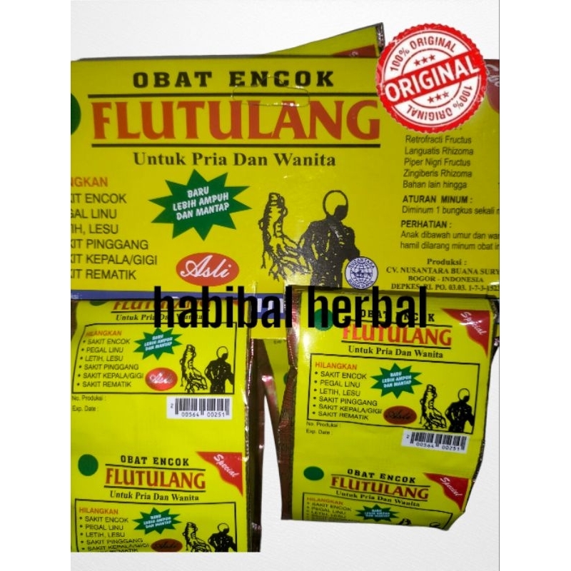 kapsul flu tulang obat encok original rentengan 20 sachet / 40 kapsul