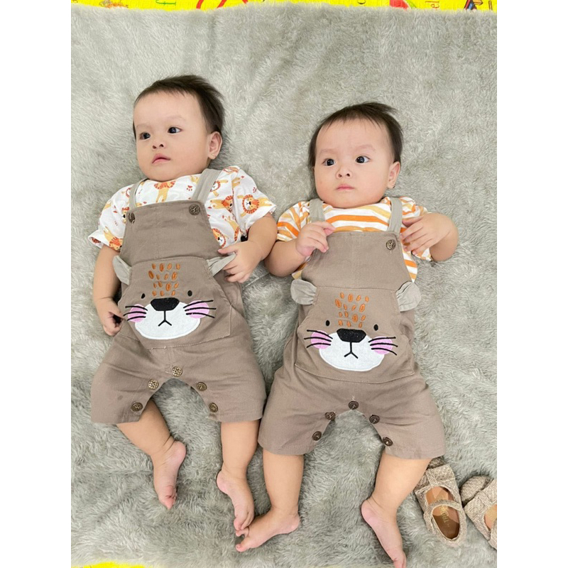 ORI BABYBEB PREMIUM CHINOS Overall Baju Setelan Kaos Celana Pergi Jalan Lucu Fashion Anak Bayi Cowok Laki Terlaris