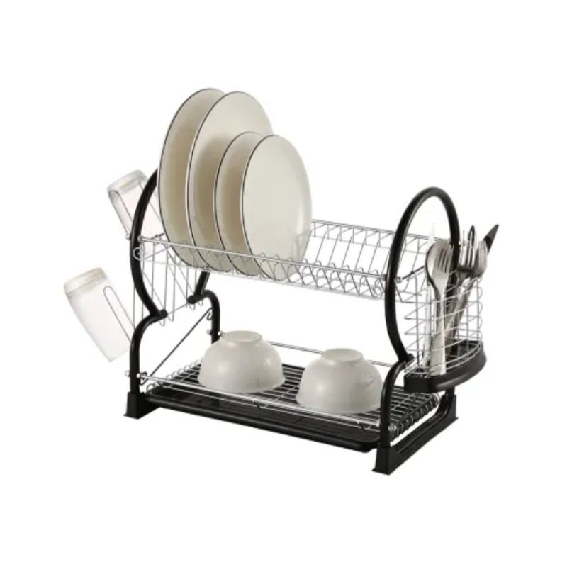 STORA Rak Piring Steel 2 Tingkat/Rak Piring Besi/Dish Rack