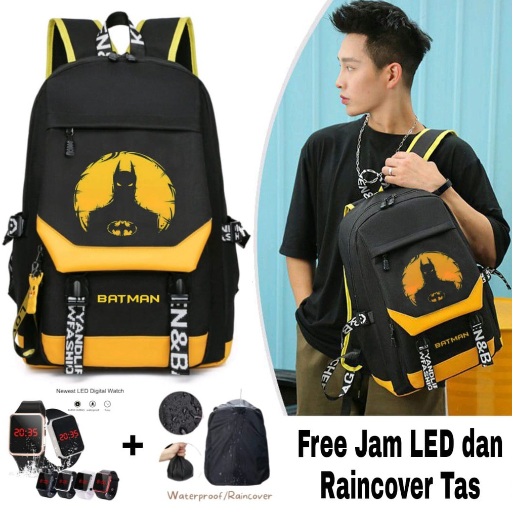 TAS RANSEL ANAK TERBARU - TAS ANAK GAMING EVOS  - TAS ANAK KEKINIAN - TAS ANAK LAKI BONUS JAM SPORT dan RAINCOVER