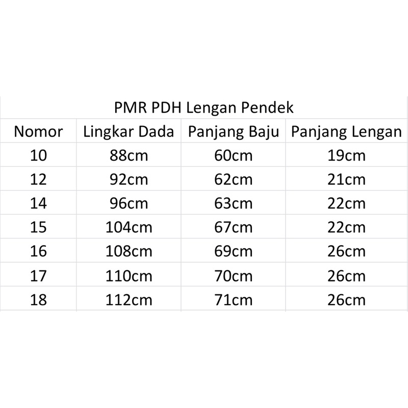 Kemeja PMR PDH Tangan Pendek Seragam Sekolah FAJAR