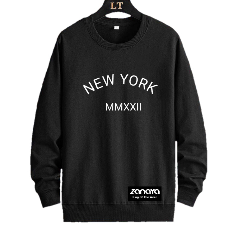 ZANAYA TERBARU Premium Sweater Crewneck NEWYORK Oversize - Sweter Hodie Pria &amp; Wanita Kekinian COD