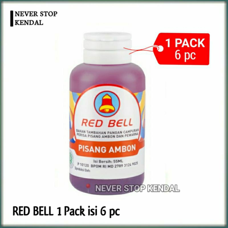 

Pasta/Perisa Pisang Ambon Red Bell 1 pack isi 6 pc