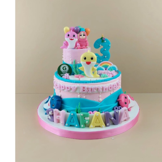 

BABY SHARK UK 20CM / KUE ULANG TAHUN