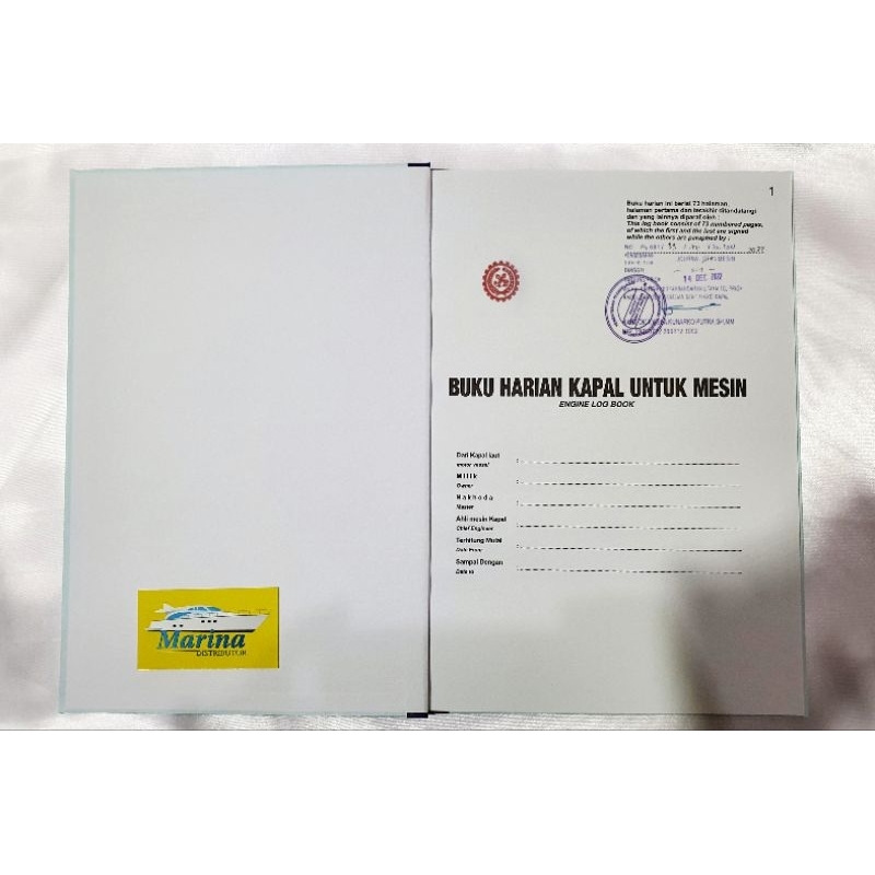 

Buku Harian Kapal untuk Mesin & Dek - Registrasi KESYAHBANDARAN