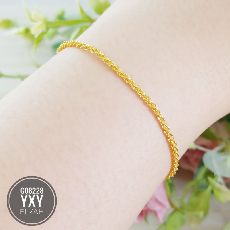 Gelang yaxiya warna 24k gold G08228