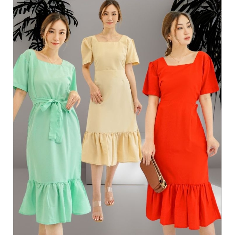 Dress KOREAN LOOK/Maxi Dress Korean Style/Dress Duyung Modern