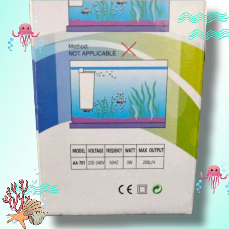 Pompa aquarium Toples low water filter SAKKAI PRO AA 701