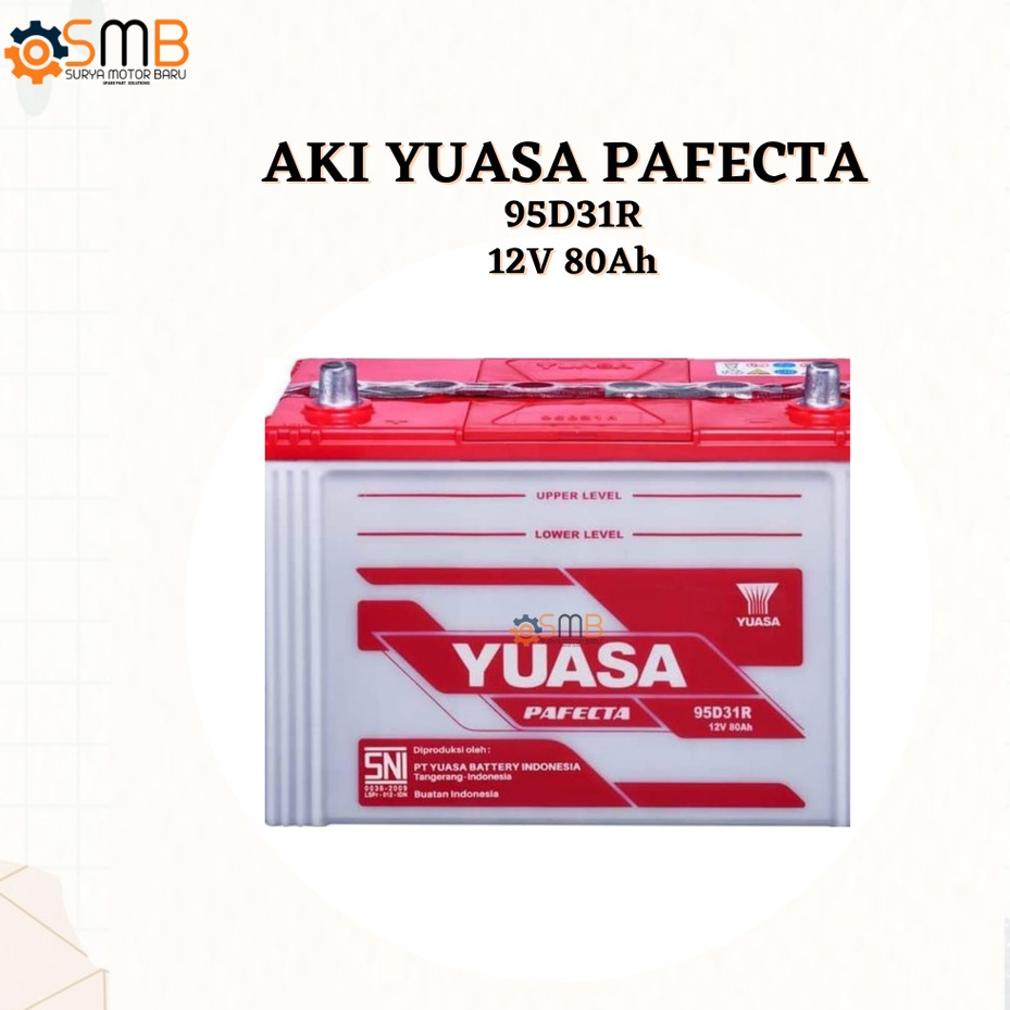 AKI BASAH MOBIL YUASA 95D31R/L 12V 80AH