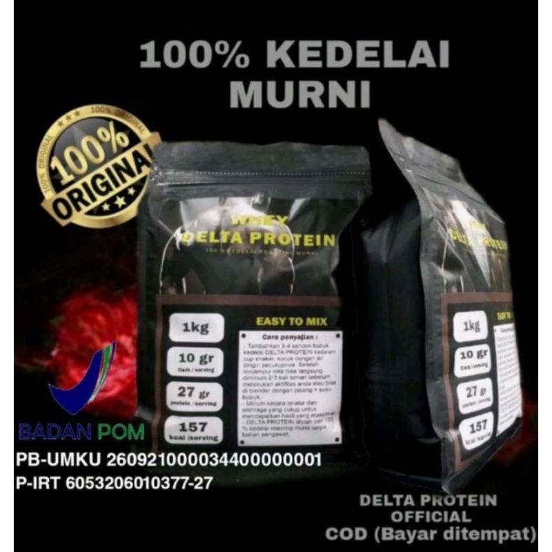 whey delta protein bubuk kedelai murni