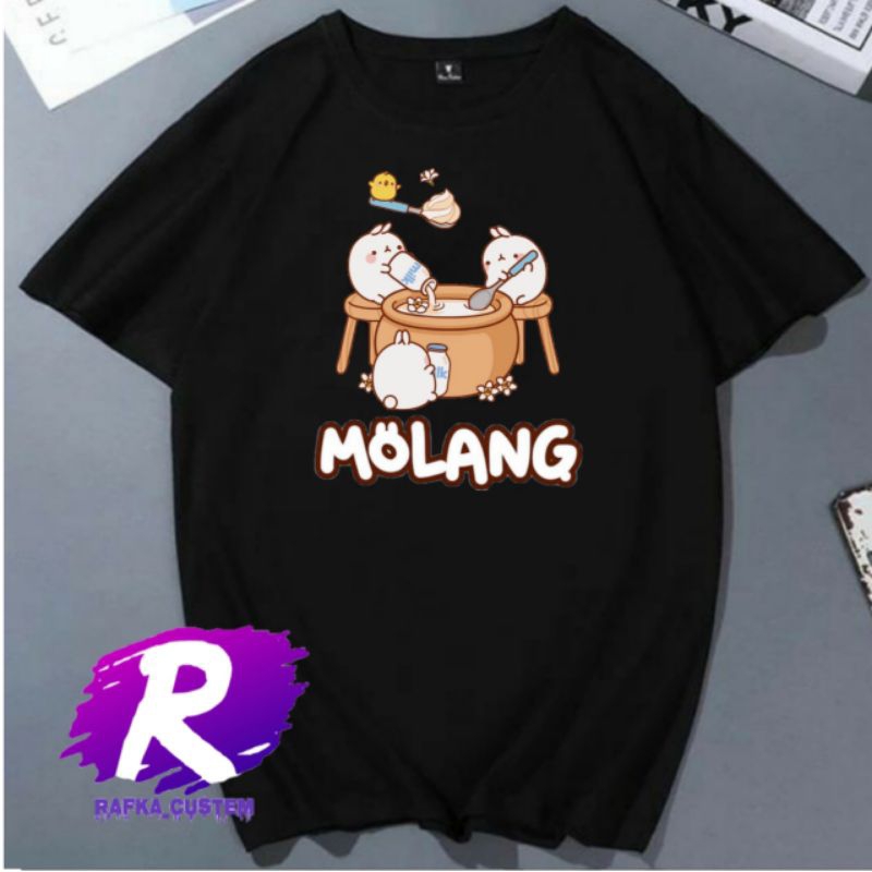 kaos anak molang baju kaos anak custem gambar molang terbaru free nama