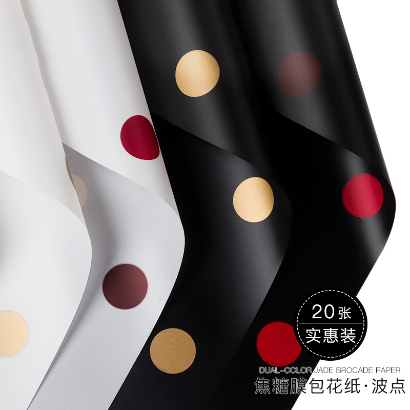 

Bahan Florist Kertas Bucket Bunga Transparant Bahan Paper Wrapping Flower model polkadot transparant