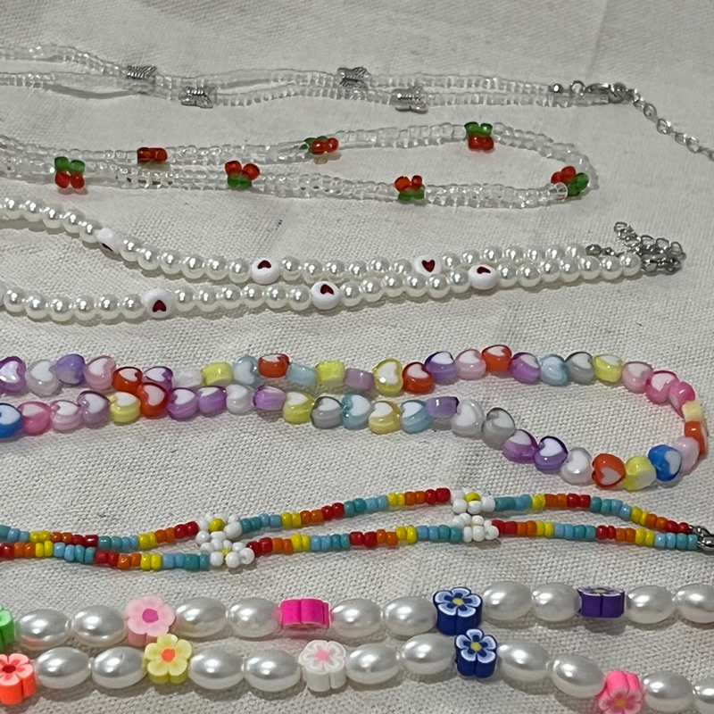 Beads Necklace / Kalung Manik Manik Warna Warni / Kalung Mutiara / Choker