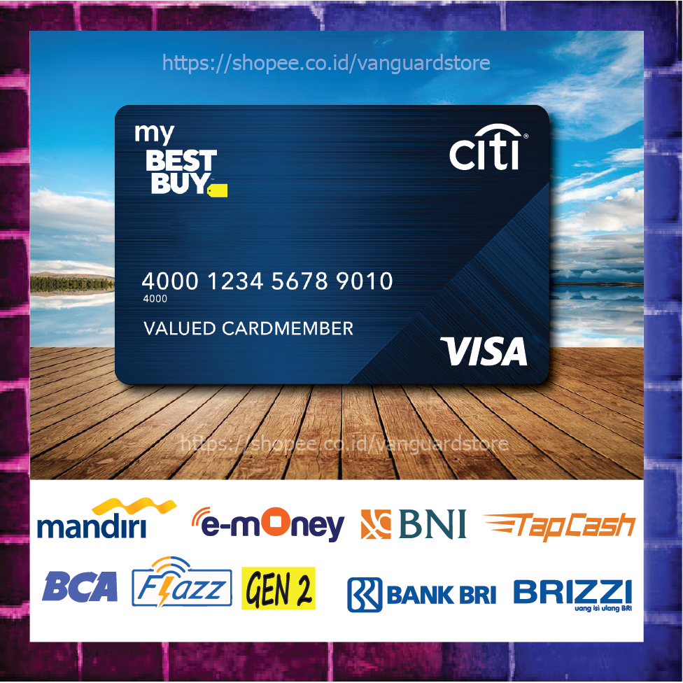 KARTU E MONEY E TOLL KARTU CITI VISA BLUE DEBIT CREDIT EMONEY MANDIRI FLAZZ BCA BNI TAPCASH BRIZZI BRI - 1 SISI