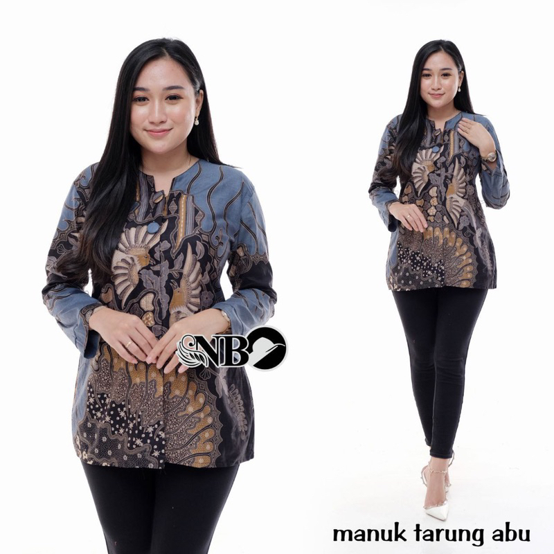 BAJU BATIK WANITA MODERN MONALISA GENES M,L,XL asli PEKALONGAN