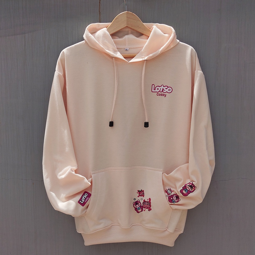 Hoodie Lotso Cossy Oversize Korean Style Sweatshirt Wanita Dan Pria Hoodie Oversize L-XXXL