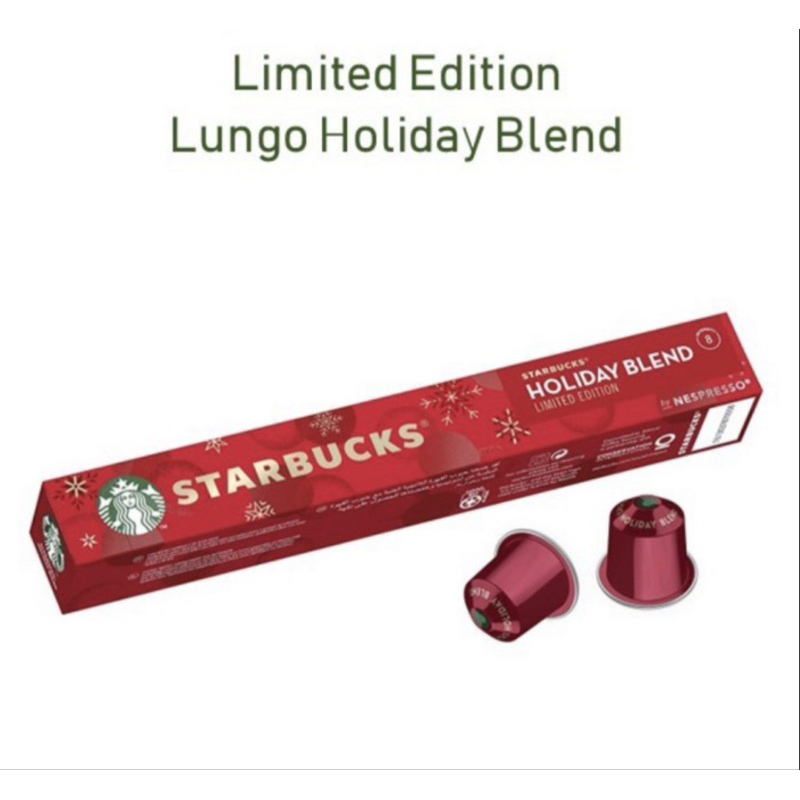 

Starbucks Limited Edition Lungo Holiday Blend isi 10 kapsul
