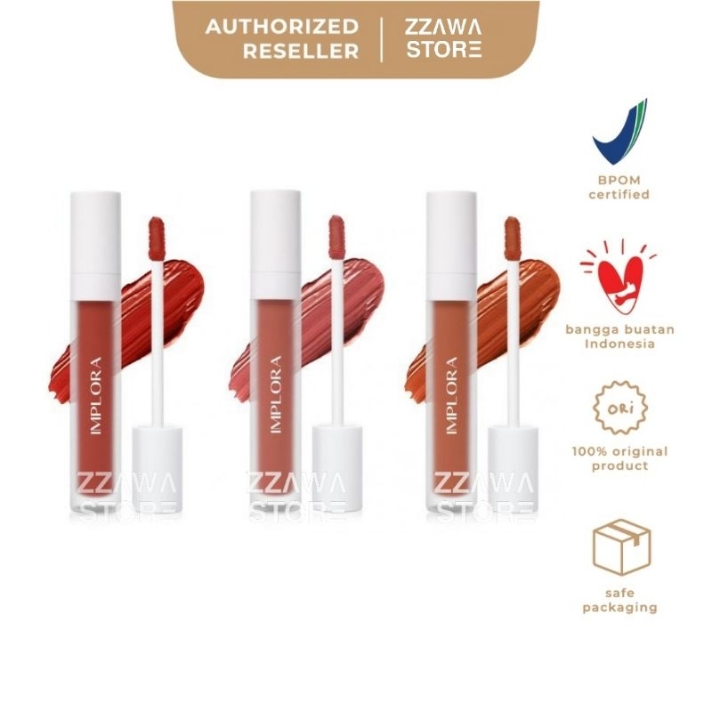 IMPLORA Lip Velvet  4,6 gram | Lip Cream | Lipstik | Lipvelvet | BPOM HALAL