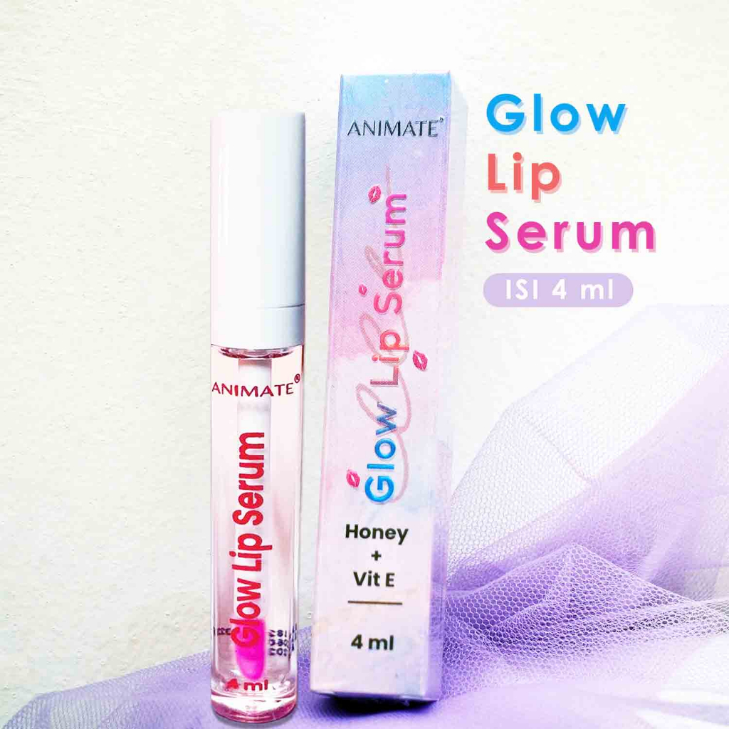 Animate Glow Lip Serum Bibir Lip Care Mencerahkan Bibir Hitam Pelembab Bibir Alami BPOM