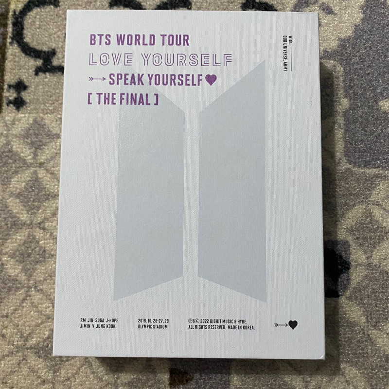 DVD SPEAK YOURSELF SYS FINAL BTS FULLSET WITH POB LENTICULAR POSTCARD UNSEALED MINUS PC ONLY