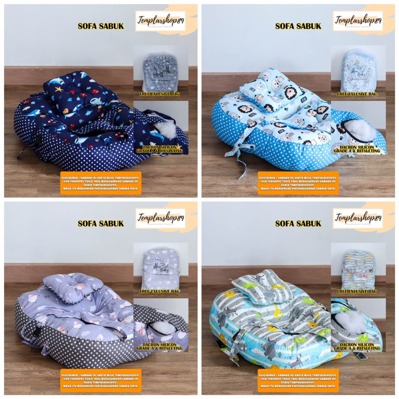 [FREE PACKING TAS SERUT] Sofa Bayi Jumbo Multifungsi Kasur bayi Dengan Gesper Sabuk Pengaman Free Bantal Peyang Baby / Kasur Bayi + FREE Bantal Peyang Bayi Templarshop89