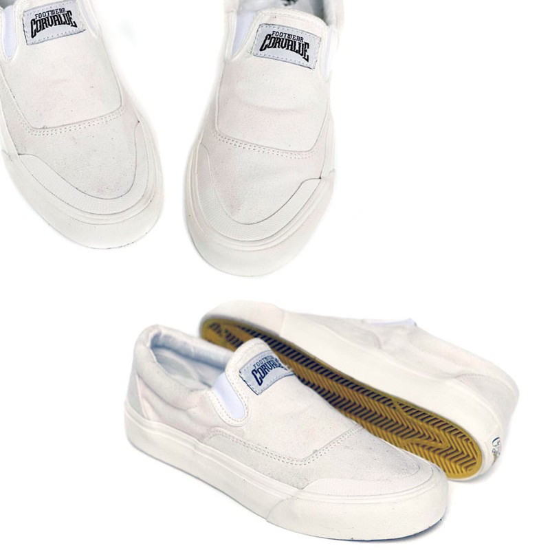 SEPATU CORVALUE FOOTWEAR - Sepatu Slip On Louisvile Offwhite OG