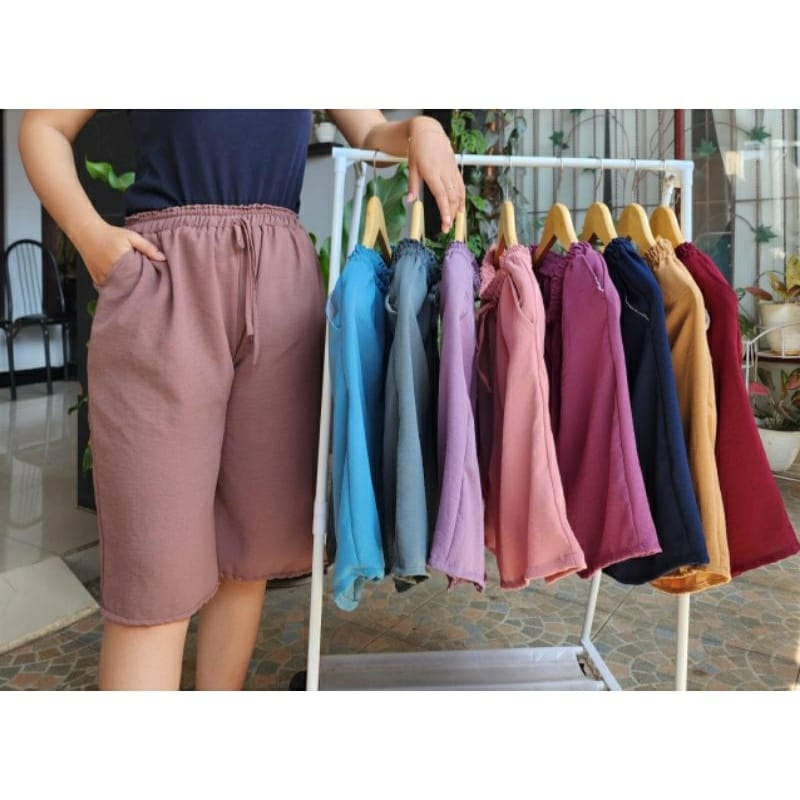 KULOT PENDEK DAILY PANTS CRINKLE / KULOT CRINKLE PENDEK /KULOT PENDEK CRINKLE AIRFLOW