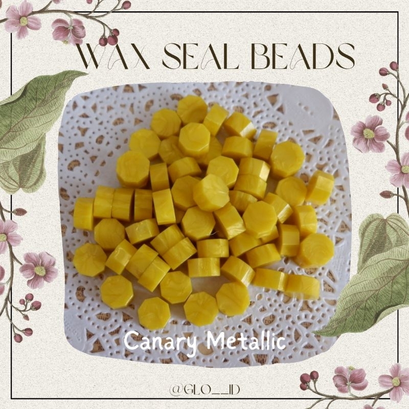 

Canary Metallic - Kuning - Wax Seal Stamp Seal Wax Stamp Seal Beads Stempel Surat Vintage per pc