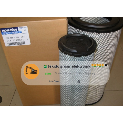 FILTER UDARA PC200-8 PC200-8MO AIR CLEANER PC200-8 600-185-4100 IN+OUT