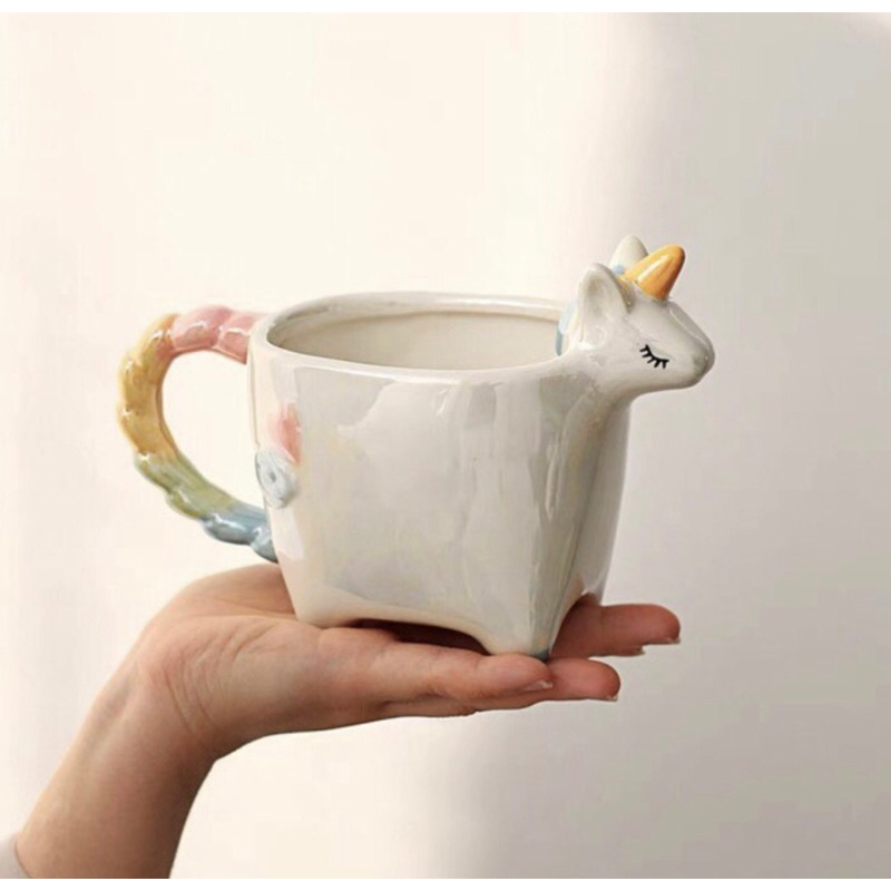 [READY] Gelas Unicorn Gelas Aesthetic Gelas Lucu Gelas Hiasan Gelas Keramik Aesthetic