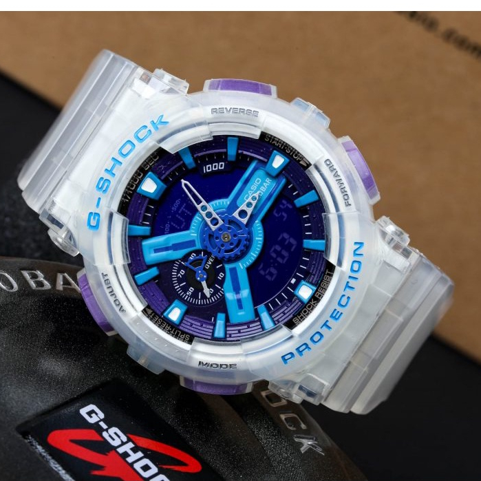 Jam Tangan Pria Casio G-Shock GA110 (Transparent Blue)