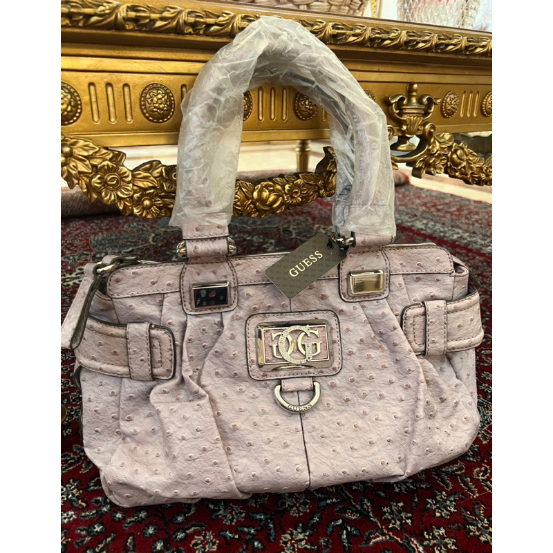 New tas authentic Guess ostrich lavender original bag