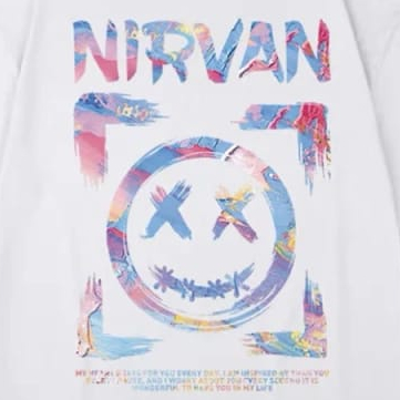 T-Shirt NIRVAN Kaos Pria Wanita Baju Unisex Bahan Katun 24's Ukuran S M L XL XXL XXXL