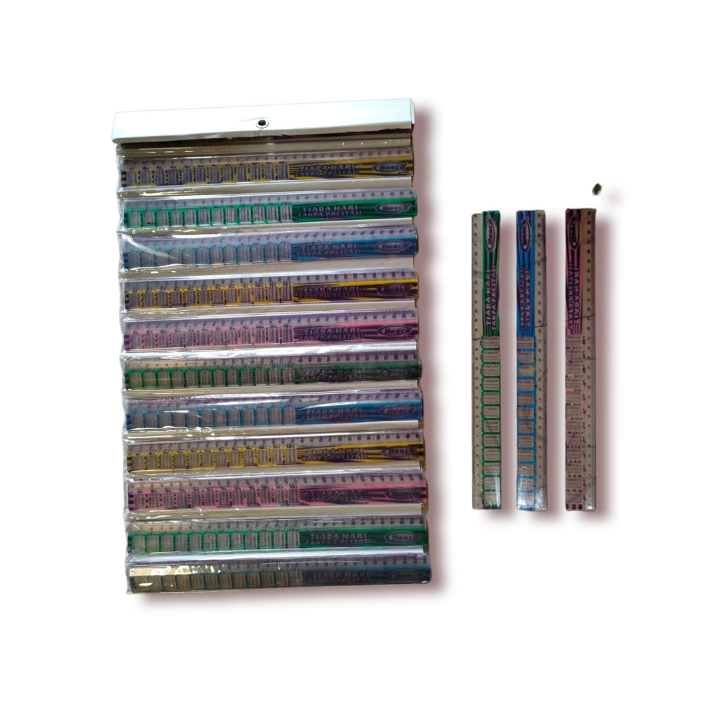 Penggaris plastik tebal -  30cm motif perkalian