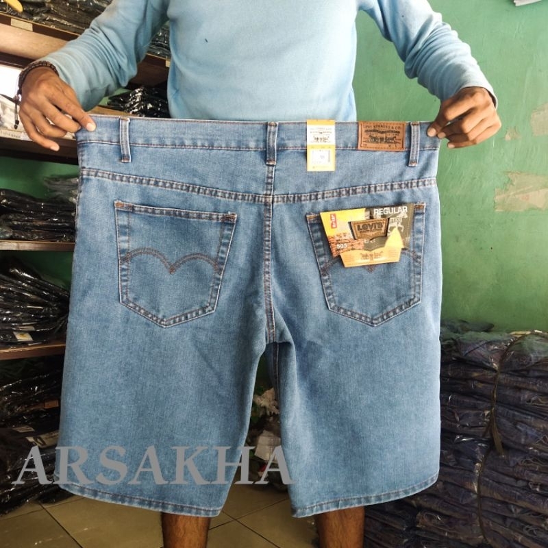 celana pendek pria jumbo 39 - 44 / levis pendek / celana jeans cowok