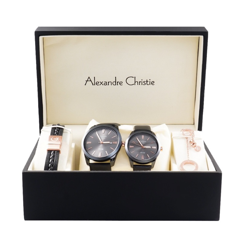 Jam tangan Alexandre Christie  Ac 8668 couple set original