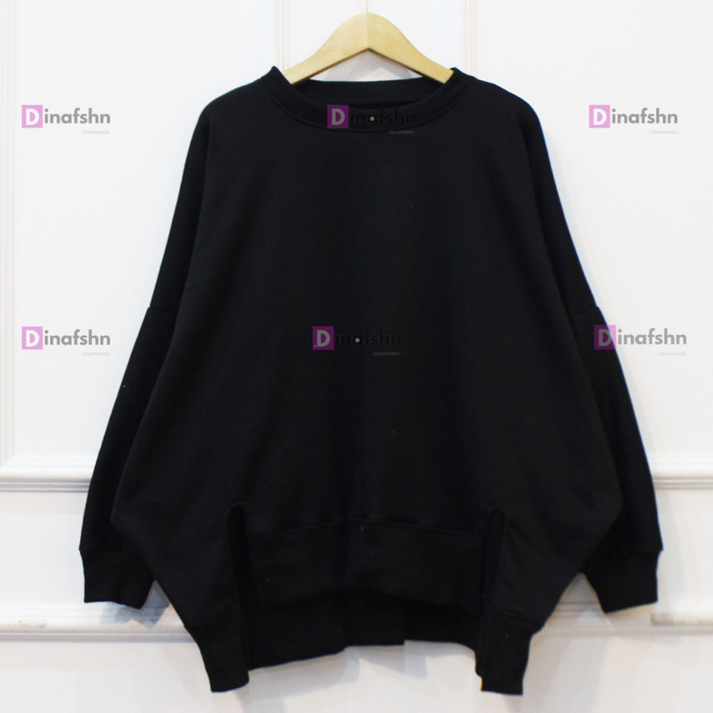 SWEATER OVERSIZE XXXL SWEATER BELAH PINGGIR OVERSIZE CREWNECK WANITA