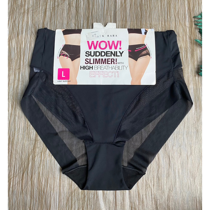 PIERRE CARDIN BLACK RARA PANTY HISH WAIST SUDDENLY SLIMMER & HIGH BREATHABILITY EFFECT SIZE L WARNA 