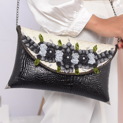 RJ CRAFT - Tas Kulit Sintetis Crocodile Tas Pesta Wanita Tas Cantik Murah Sling Bag Tas Hangout