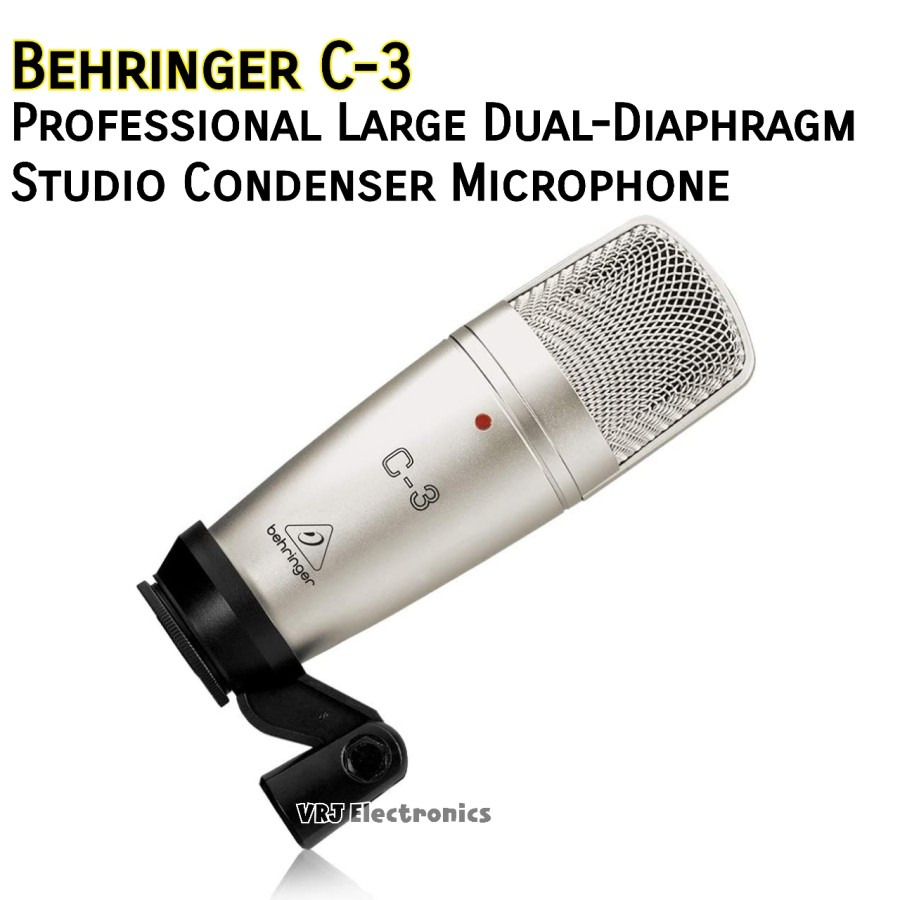 Mic Condenser Broadcast Recording Behringer C-3 Studio Microphone C3