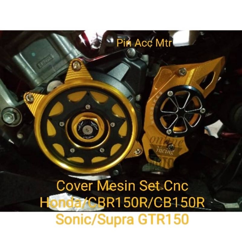 Cover Engine Censi Cover mesin Cnc Motor CB150R Old New CBR150R Old New Sonic Supra GTR Cover mesin Set +Cover Gear