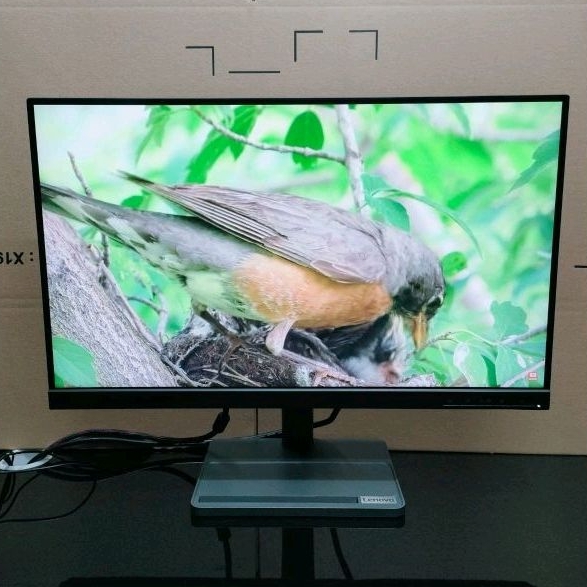 Monitor LED Lenovo 24 Inch, FHD, Frameless, HDMI, Keluaran Terbaru, Super Mulus, Murah