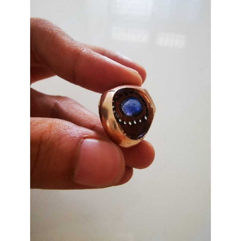 Batu Mulia Blue Safir ikat suasa 10gram