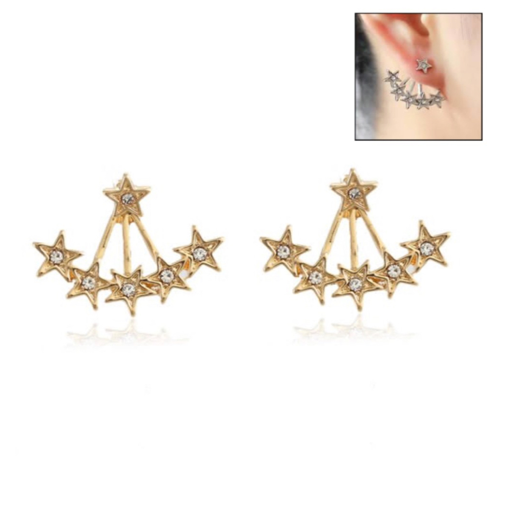 anting gold rhodium stainless bintang gc2 stars combo